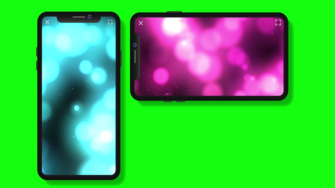 efectos mágicos en las pantallas de los teléfonos inteligentes