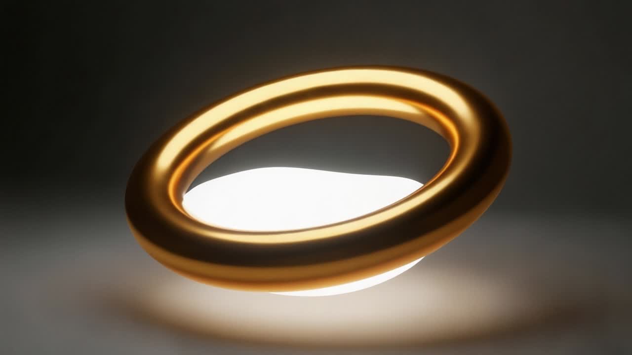 A Stunning Visual of a Glossy Circular Light Fixture with a Contrasting Inner Glow, Perfect for Modern Interior Design Aesthetics and Artistic Displays