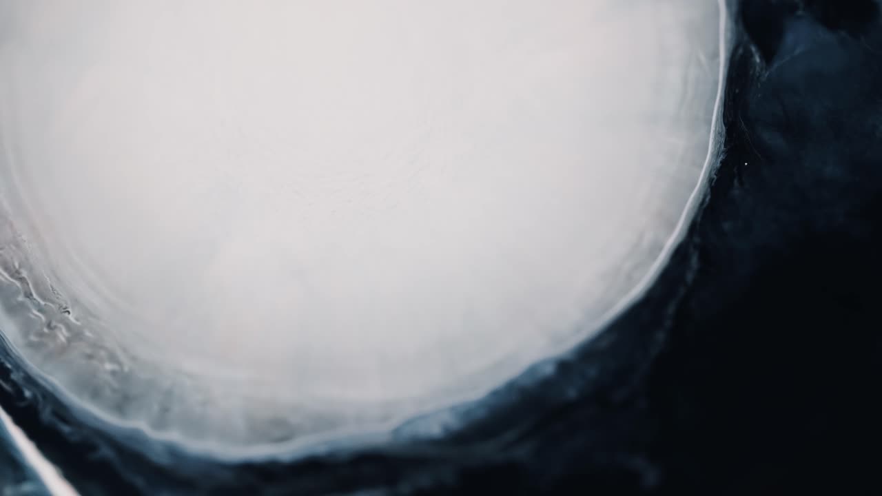 Abstract Cosmic Nebula Effect Of Ink On Resin - macro