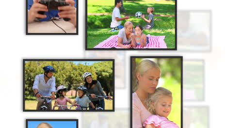 montaje de clips familiares en marcos