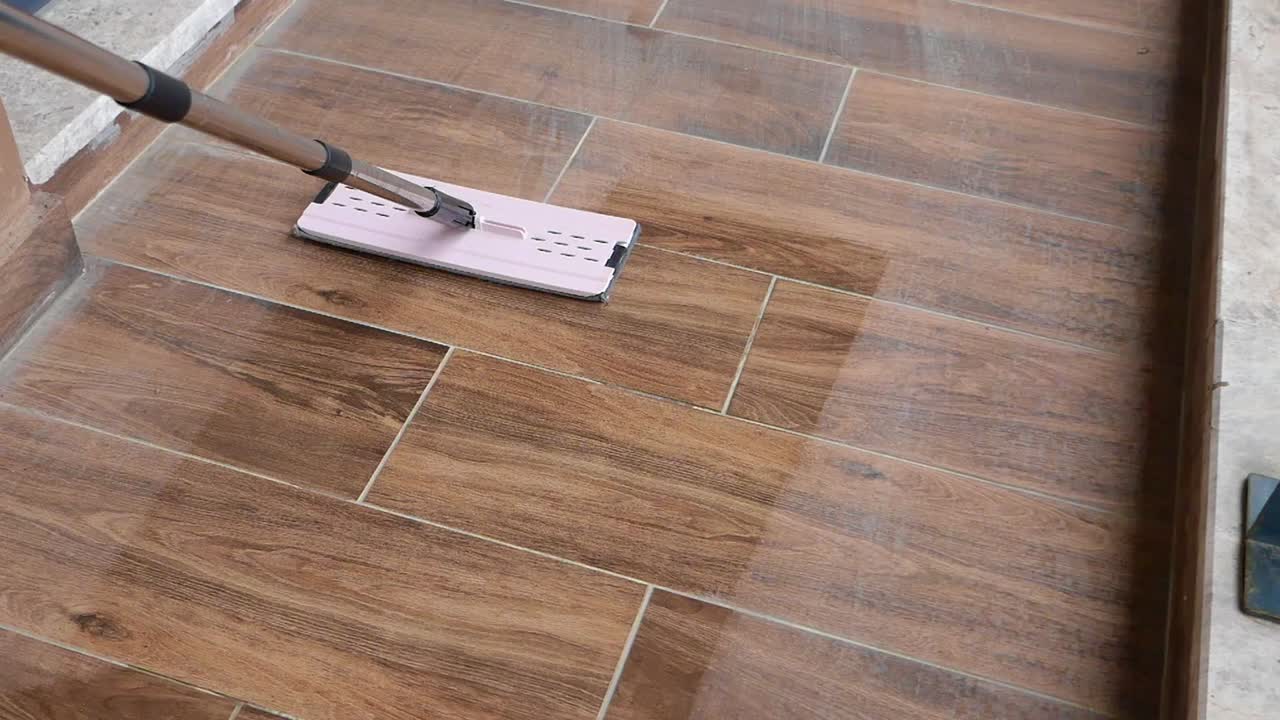 Cleaning the Wood Tile Floor