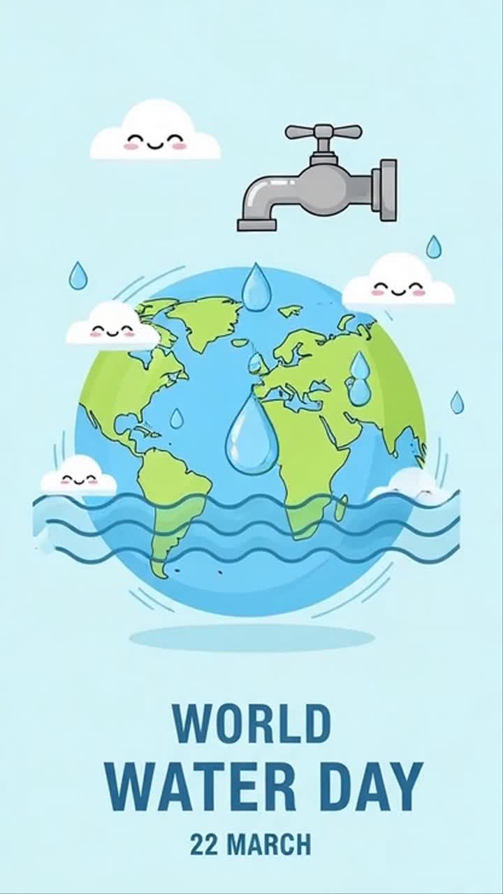 Konzept zum Tag der Erde und des Wassers, 22. März
