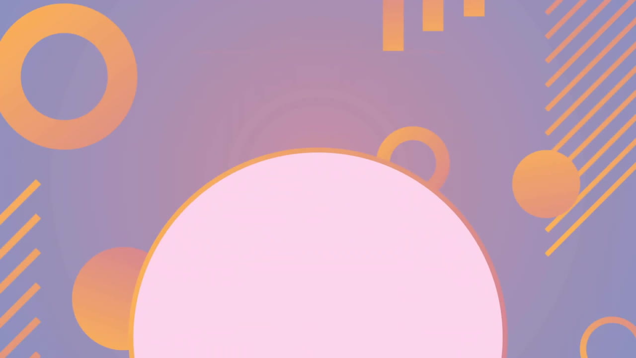 Animation of orange circles on purple background