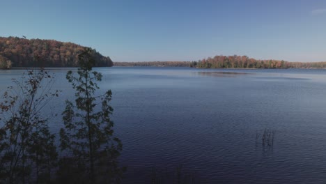 au sable river in michigan with video panning left to right