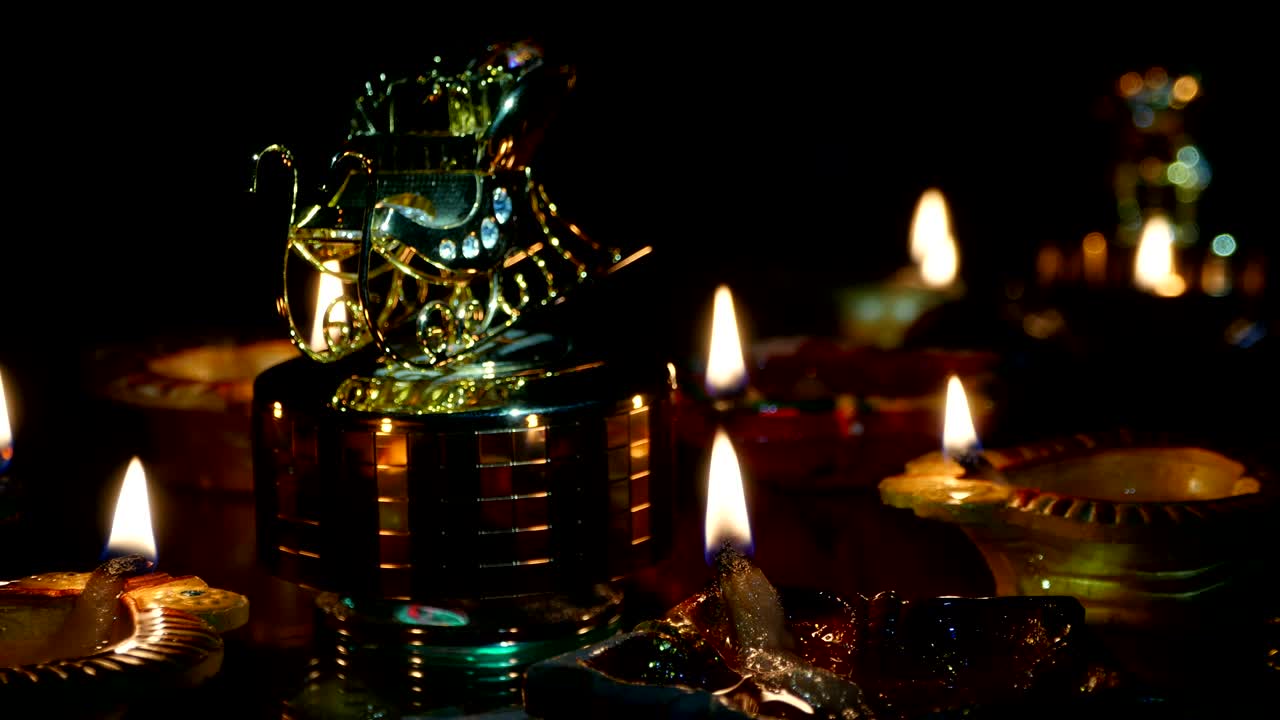 Deepak burn in the dark. Deepawali