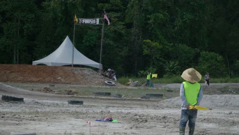 motocross race in the jungle