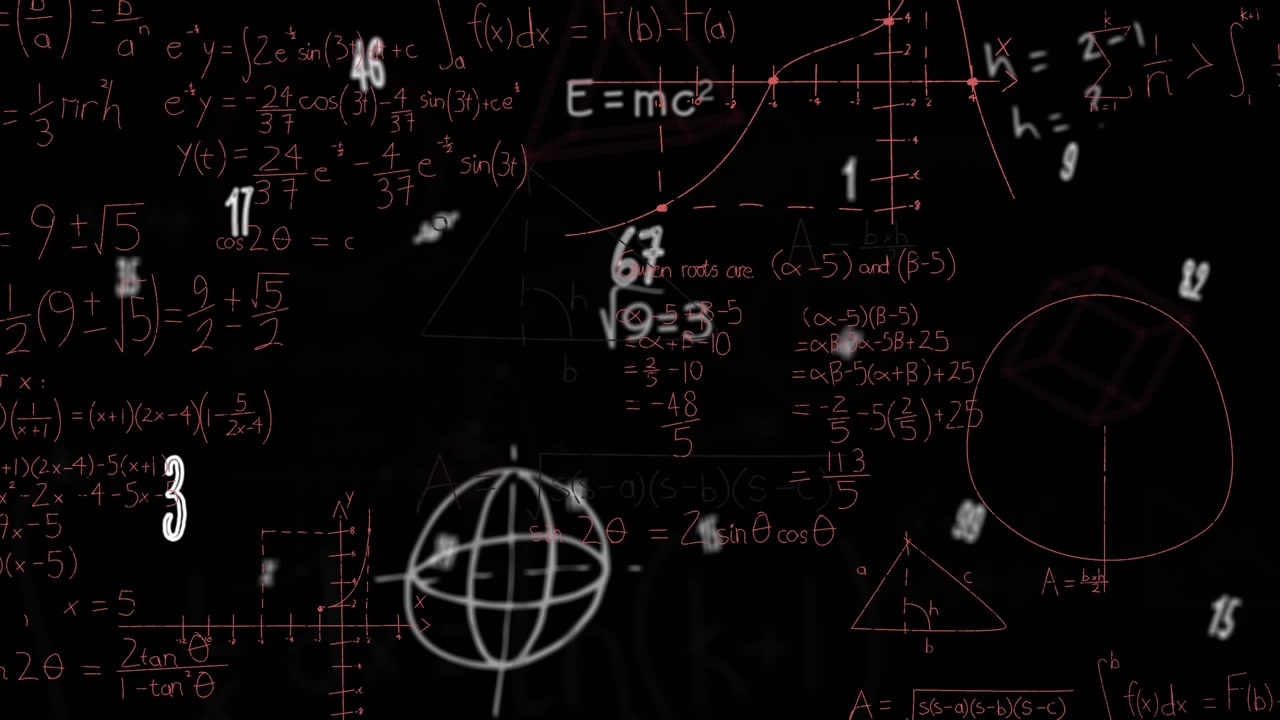 DNA zinciri üzerinde matematiksel denklemlerin animasyonu