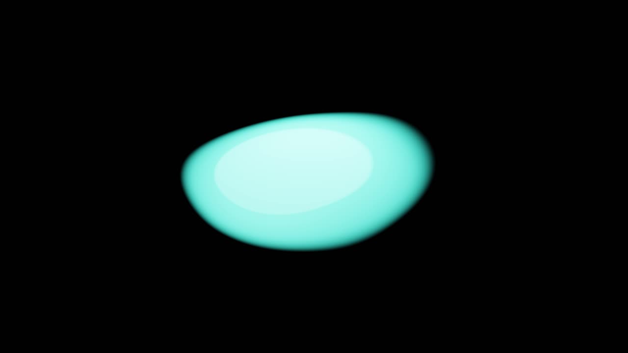Forma Liquida Astratta che si Trasforma e Cambia Colore su Sfondo Nero