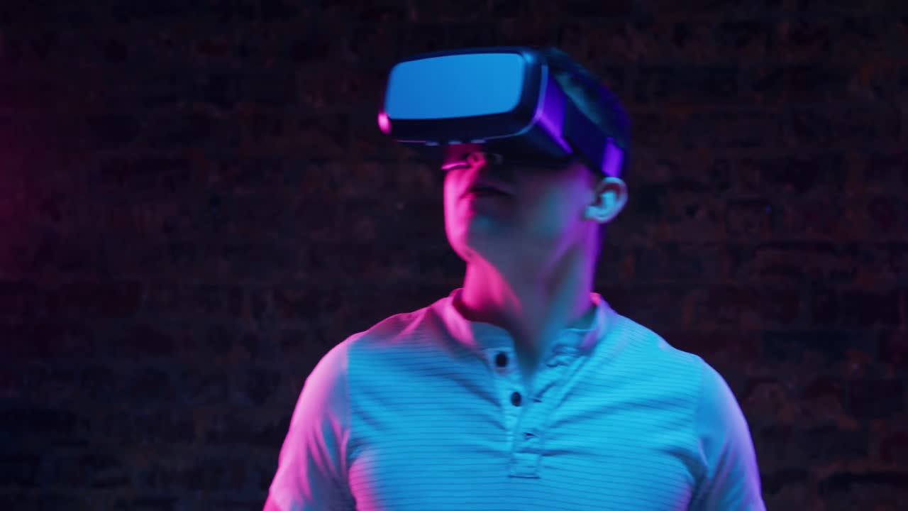 Man wearing VR headset