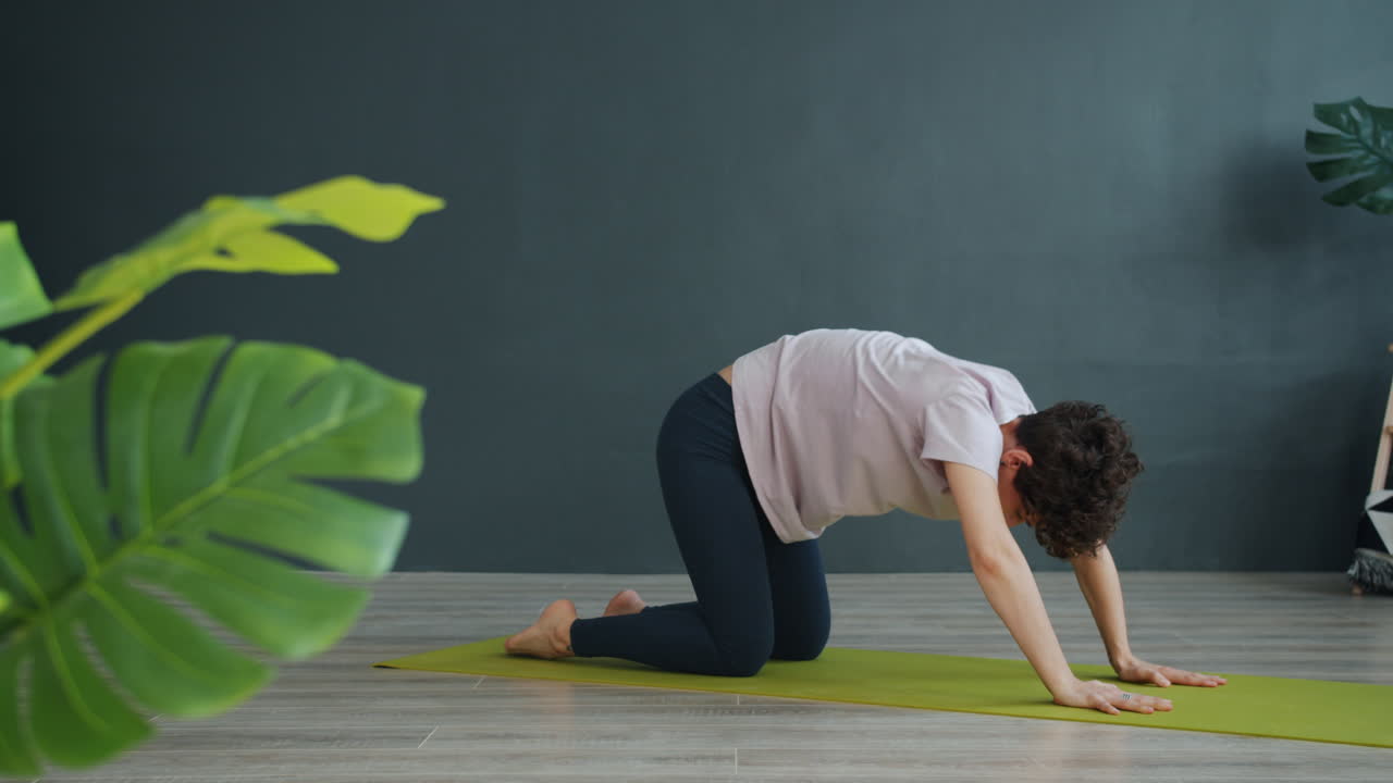 Woman performing a yoga pose