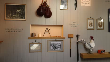 a display room at glengoyne distillery