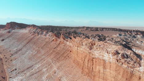 Beautiful-mountains-sandstone-wall-in-the-desert-of-Atacama,-Chile,-South-America