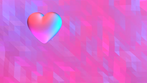 neon background with glowing ultraviolet heart. for st. valentines day event,.3d rendering loopable animation 4k