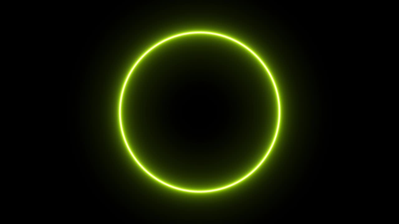 anillo amarillo brillante animación eléctrica gráficos de movimiento