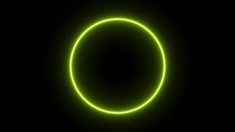 anillo amarillo brillante animación eléctrica gráficos de movimiento