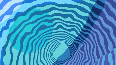 retro azul abstracto con hipnotizante movimiento líquido - remolinos concéntricos vibrantes y círculos energéticos en un fondo vintage