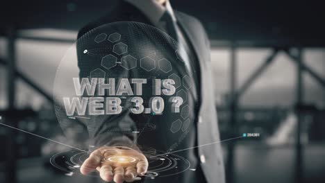 ¿qué es la web 3.0 con el concepto de hombre de negocios holográfico?