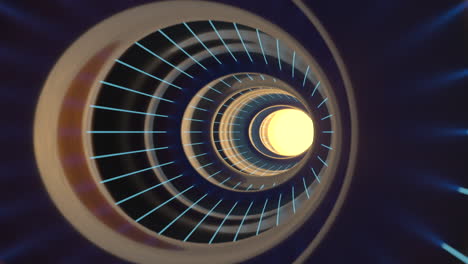 un túnel colorido y brillante, un agujero multicolor, una representación en 3d.