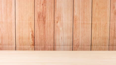 tennis ball bounces off a wooden surface