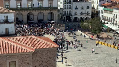 público que asiste al festival de música irlandesa en cáceres, españa