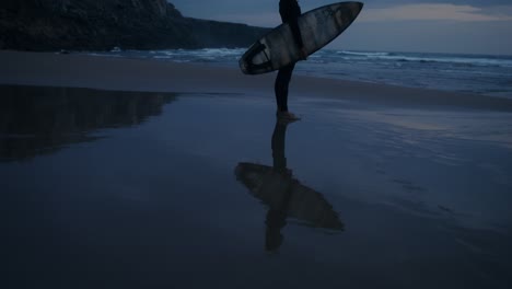 surfer at dusk