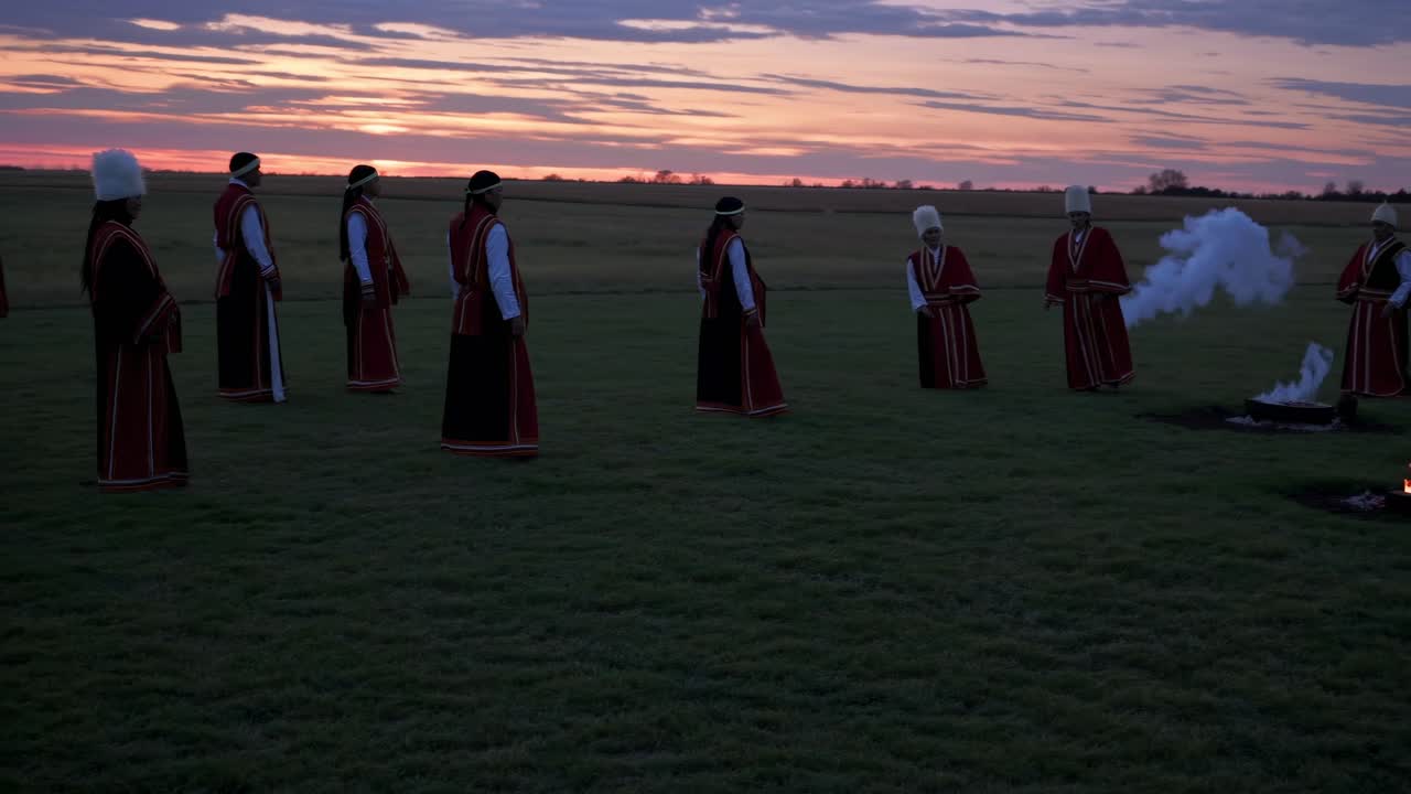 Traditional Cultural Performance at Sunset