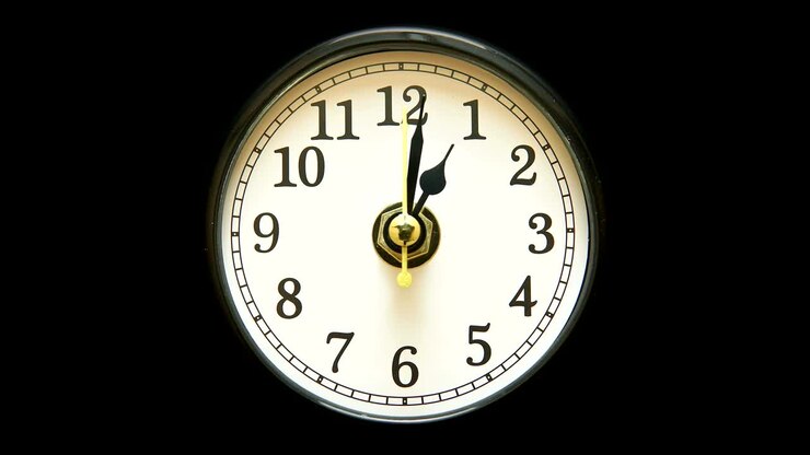 Clock face view with fast moving clock hands time lapse. Time running out concept. Timelapse of table business timer. Every minute counts idea. 4k.
