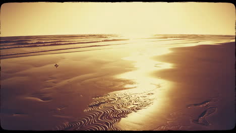 golden sand patterns on the beach