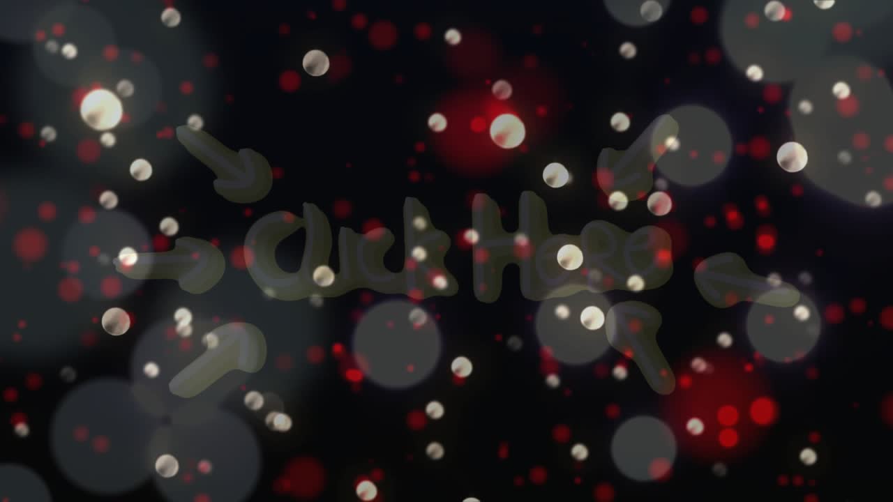 On start click here prompt pulsing opacity arrows brightening bokeh drifting to draw attention