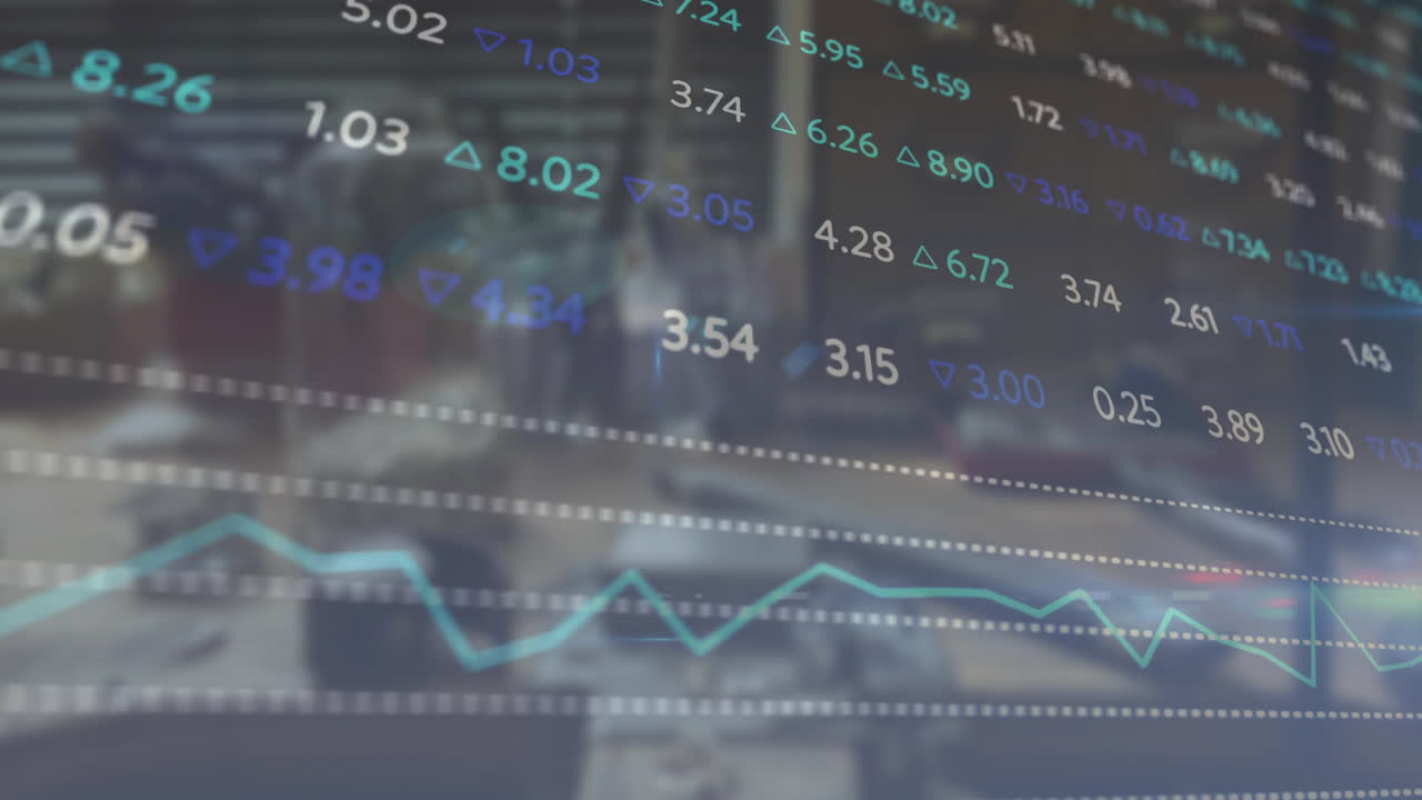 animación del procesamiento de datos financieros durante el taller