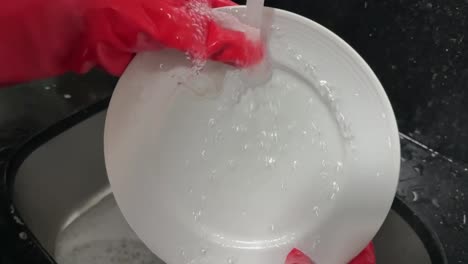 domestic hygiene tasks, ceramic cleansing, handwashing chores, slow-mo