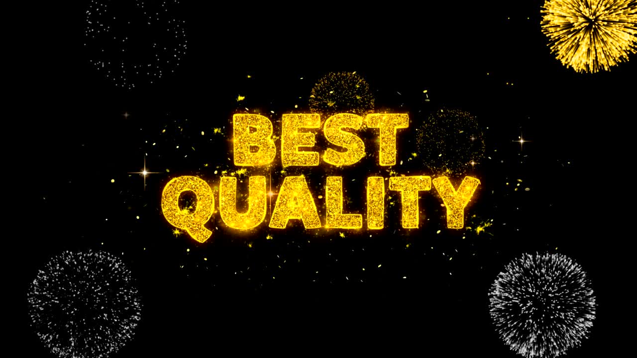 Best Quality Text Reveal on Glitter Golden Particles Firework.