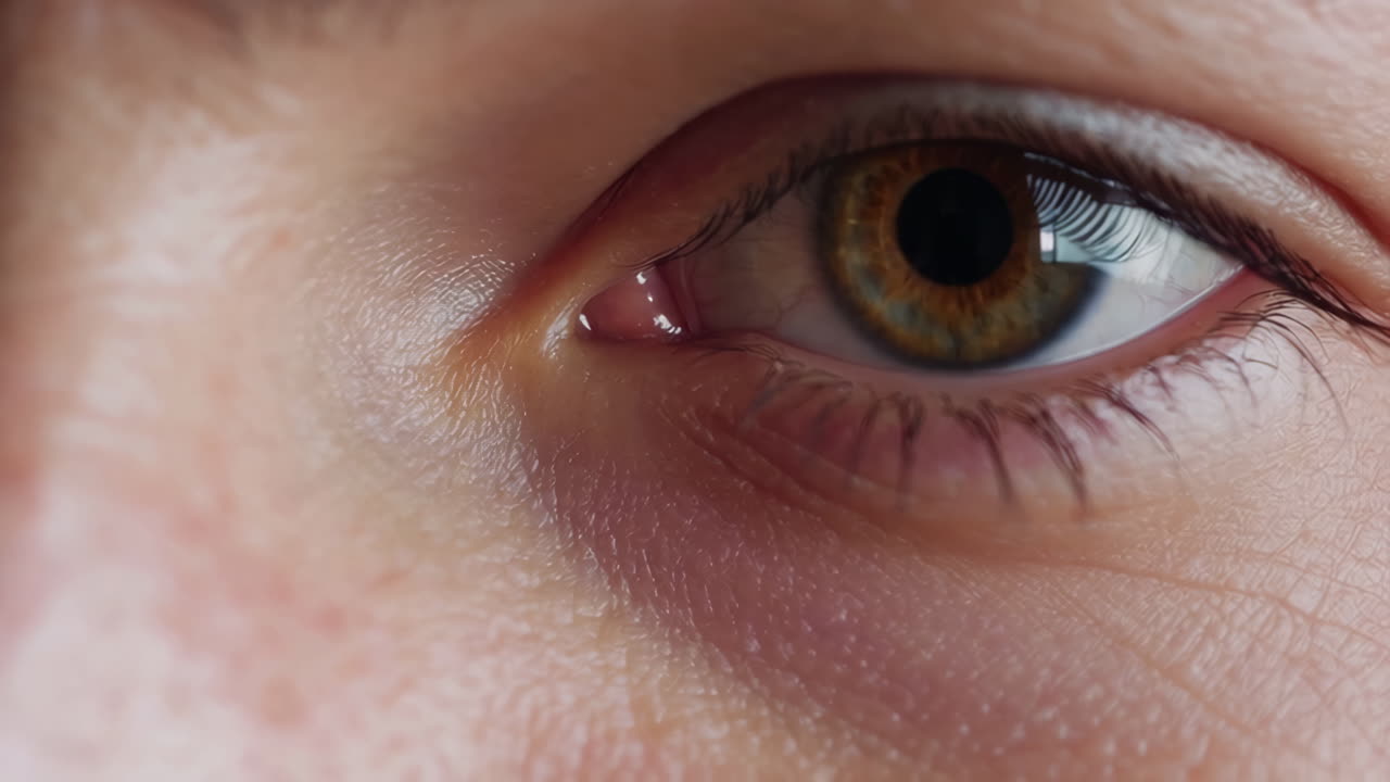인간 눈의 클로즈업