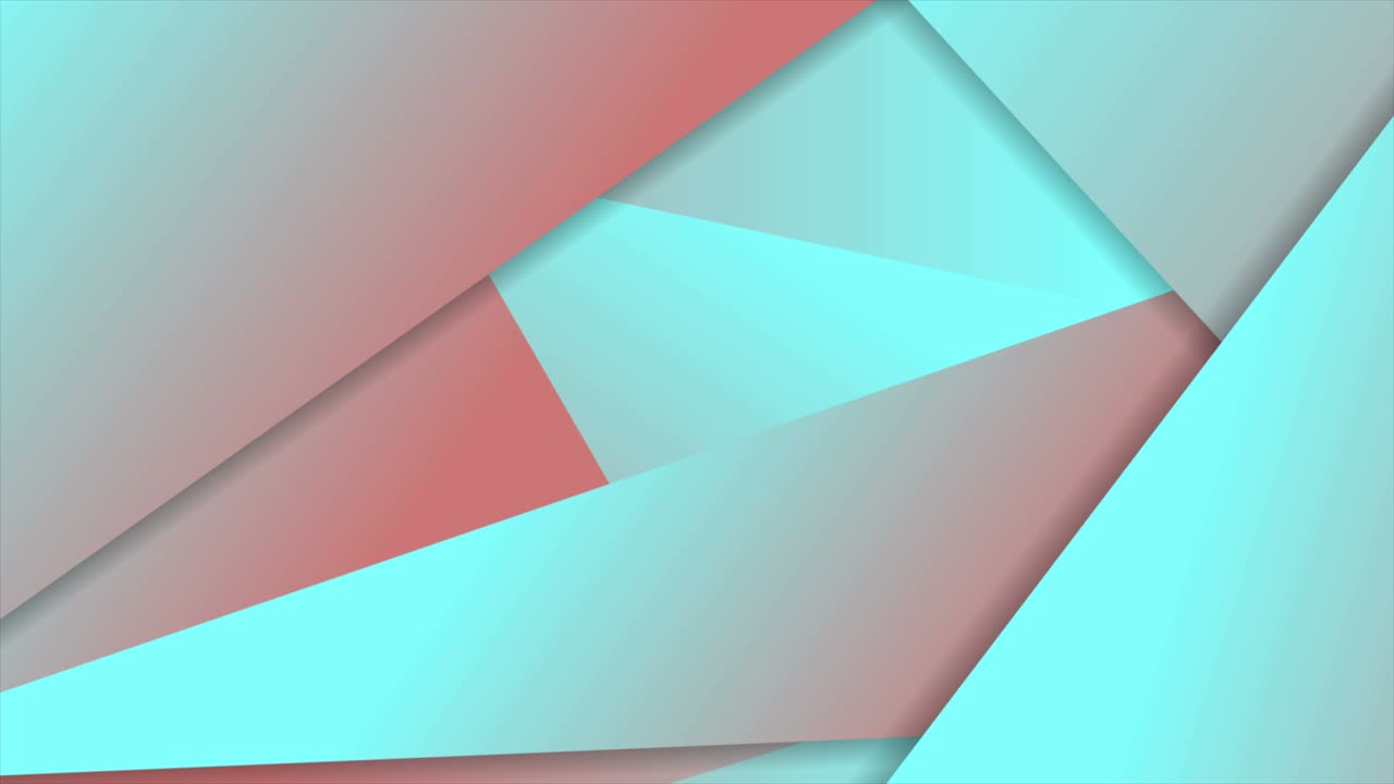 Cyan und roter abstrakter, minimalistischer Motion-Hintergrund.