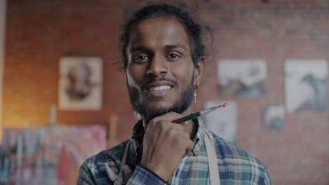 portrait of an artist in his studio