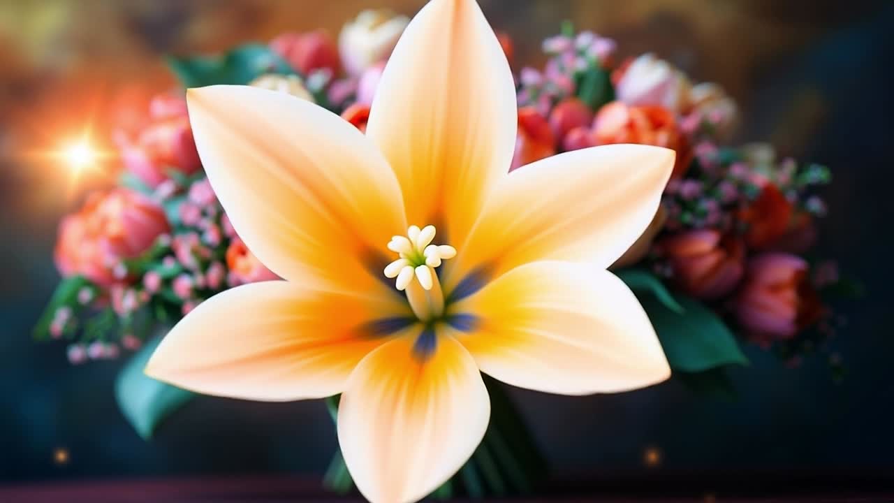 Lovely lily and rose bouquet. A vibrant bouquet of orange lilies and soft-colored roses makes a stunning centerpiece for any occasion.