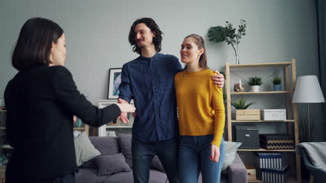 couple viewing a home with a real estate agent