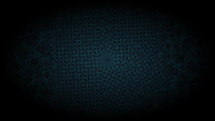 Abstract Geometric Hexagon Pattern Pulsing in Dark Background