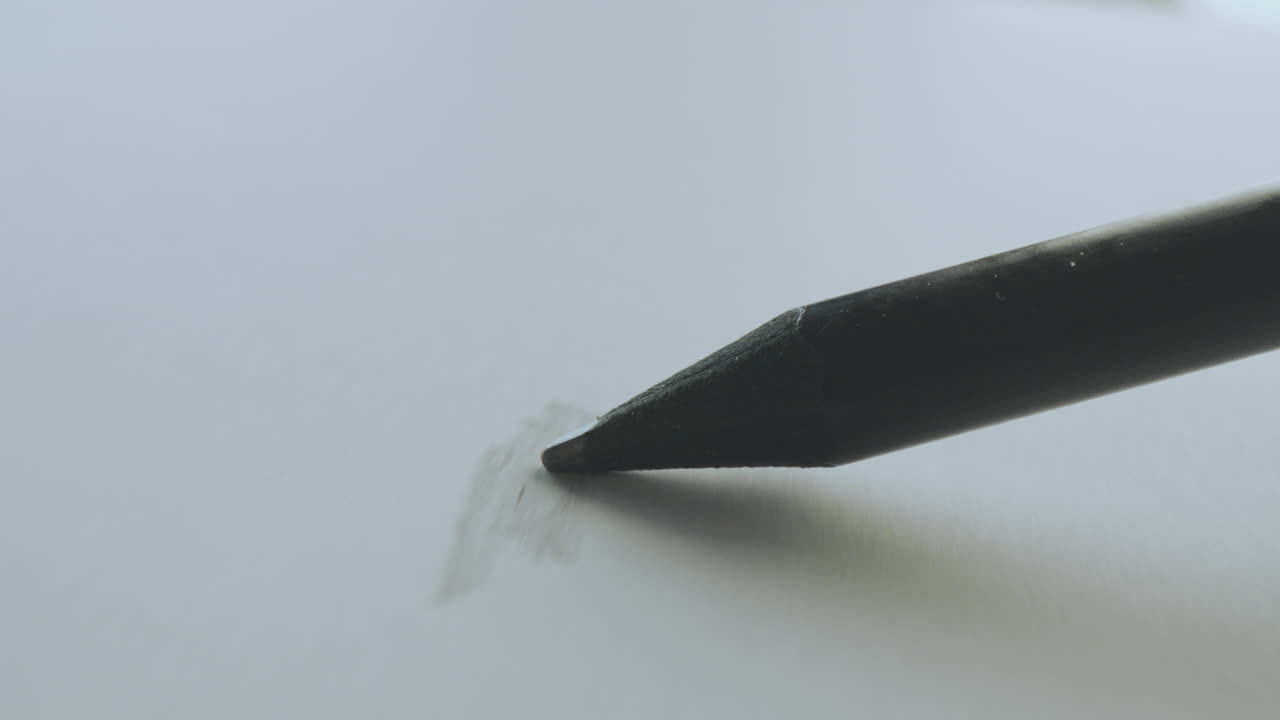 Close-up of a Graphite Pencil on Paper