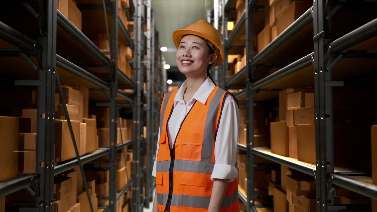 trabajadora de almacén