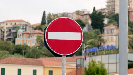 no transit sign, traffic symbol in the street