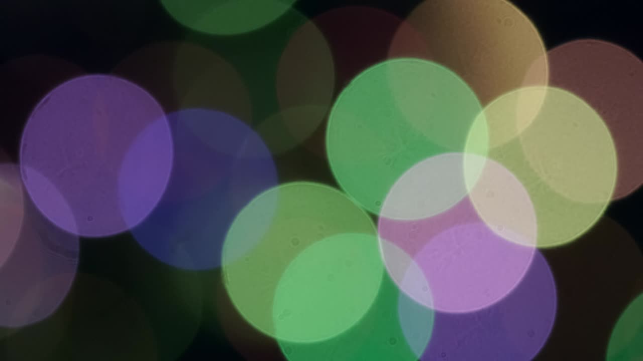 Flickering Bokeh lights on a black background