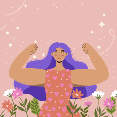 ilustración de una mujer poderosa