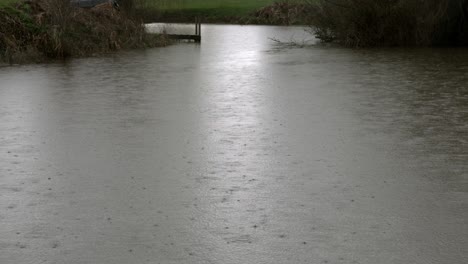 Rain-on-a-farm-lake