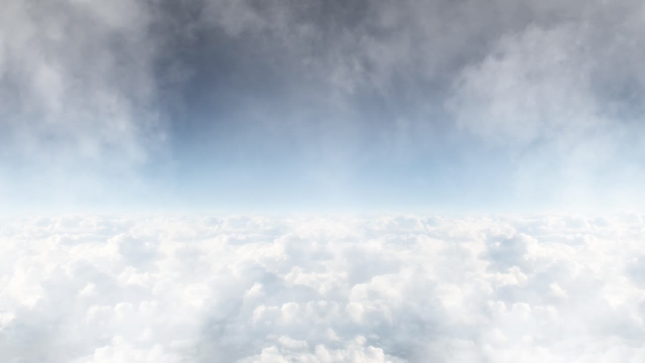 thick and bright clouds moving in the blue sky