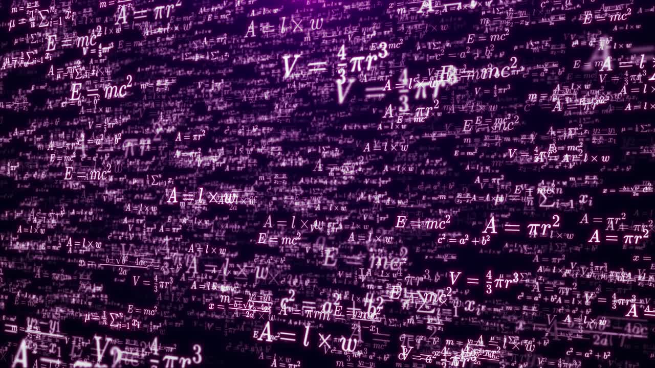 Abstract Mathematical Formulas Animation Background