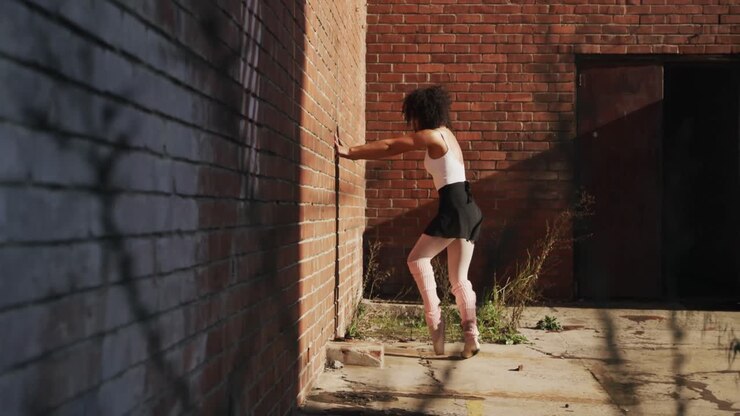 Female dancer on a rooftop