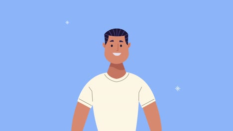 young man standing avatar character