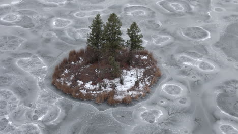 Escultura-De-La-Naturaleza:-Lienzo-Congelado---Lago-Mcqueen-Y-Isla-Lobely