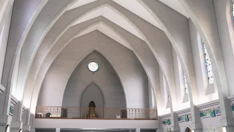 interior view of a cathedral showcasing vaulted ceilings and gothic architecture